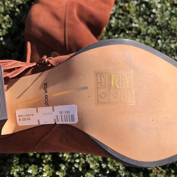 Dolce Vita brown fringe suede boots - cowboy - Picture 5 of 12